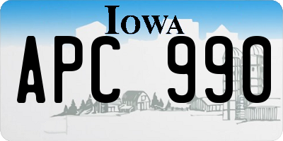 IA license plate APC990
