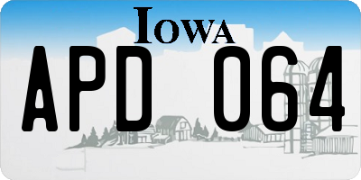 IA license plate APD064