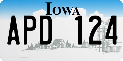 IA license plate APD124