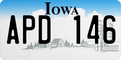 IA license plate APD146
