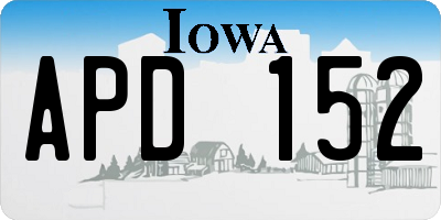 IA license plate APD152