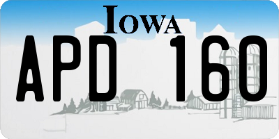 IA license plate APD160