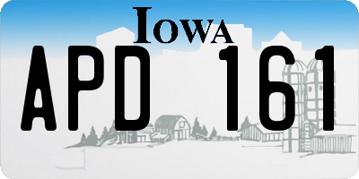 IA license plate APD161