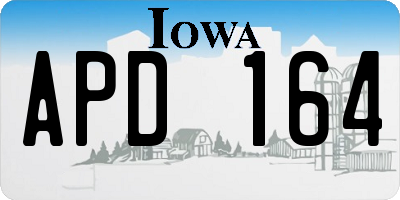IA license plate APD164