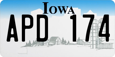 IA license plate APD174