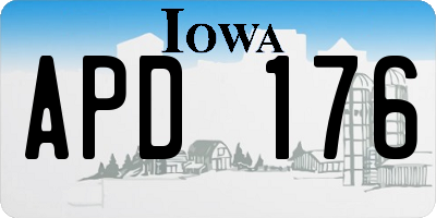 IA license plate APD176
