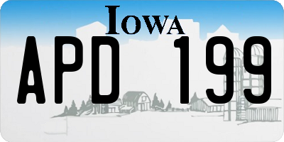 IA license plate APD199