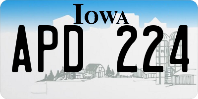 IA license plate APD224