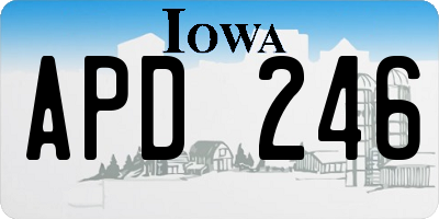 IA license plate APD246