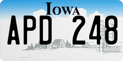 IA license plate APD248