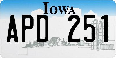 IA license plate APD251