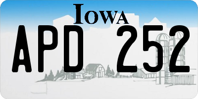 IA license plate APD252