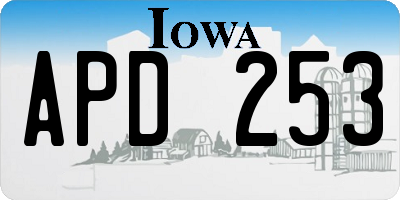 IA license plate APD253