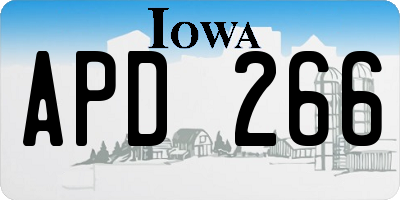 IA license plate APD266