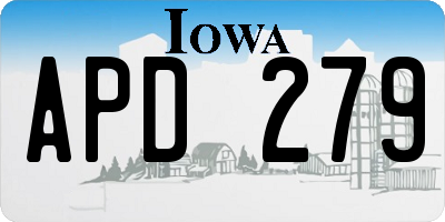 IA license plate APD279