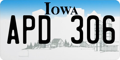 IA license plate APD306