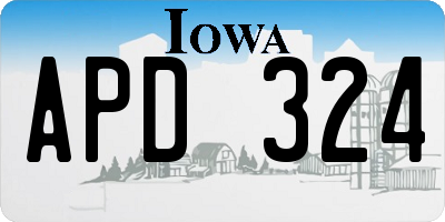 IA license plate APD324