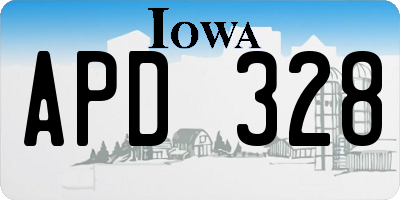 IA license plate APD328