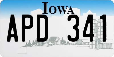 IA license plate APD341