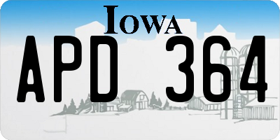 IA license plate APD364