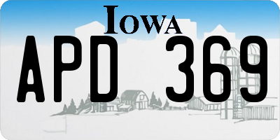 IA license plate APD369
