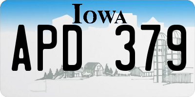 IA license plate APD379