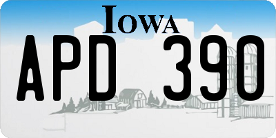 IA license plate APD390