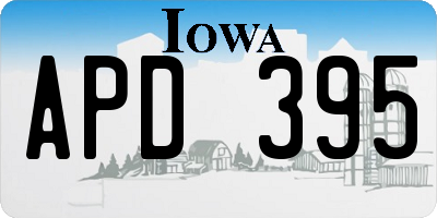 IA license plate APD395