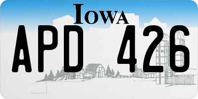 IA license plate APD426