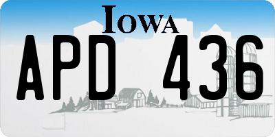IA license plate APD436