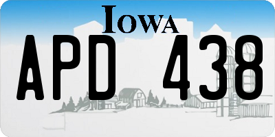 IA license plate APD438