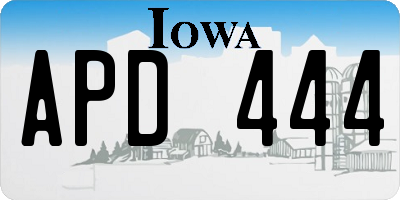 IA license plate APD444