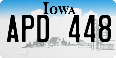 IA license plate APD448