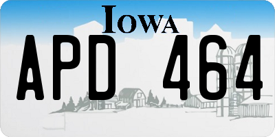 IA license plate APD464