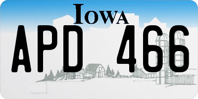 IA license plate APD466
