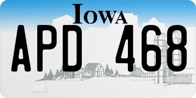 IA license plate APD468