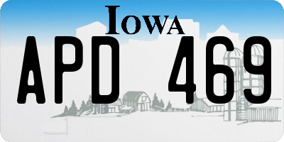IA license plate APD469