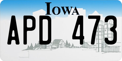 IA license plate APD473