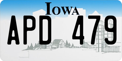 IA license plate APD479