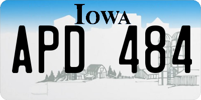 IA license plate APD484
