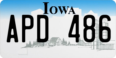 IA license plate APD486