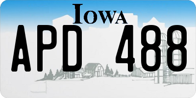 IA license plate APD488