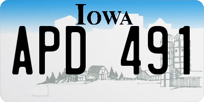 IA license plate APD491