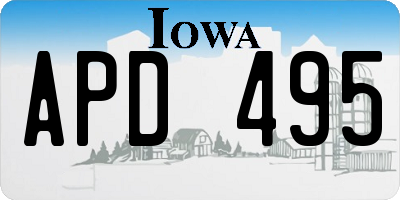 IA license plate APD495