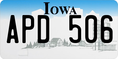 IA license plate APD506