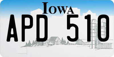IA license plate APD510