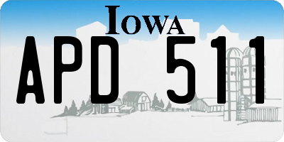 IA license plate APD511