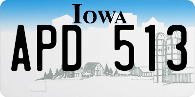 IA license plate APD513
