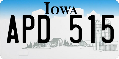 IA license plate APD515