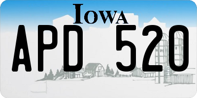 IA license plate APD520